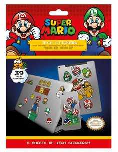 Super Mario (mushroom Kingdom) Tech Stickers