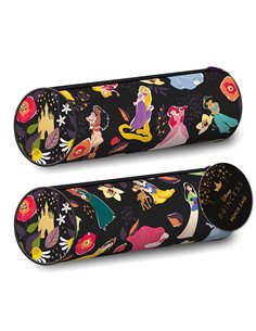 Disney Princess (dark Floral) Slim Barrel Pencil Case