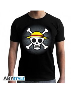 One Piece - Tshirt "skull With Map" Man Ss Black - M