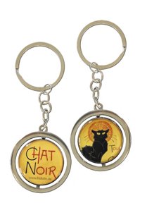 Art Keyring Double Sided - Chat Noir