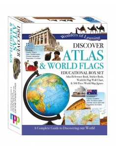 Discover Atlas & World Flags Educational Box Set