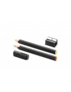 Set Of 2 Highlighter Pencils + Sharpener