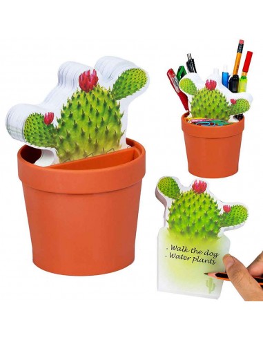 Desk Plant Cactus - Desk Tidy & Sticky Notes
