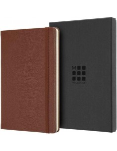 Notebook Leather Large Ruled Box Siena Brown