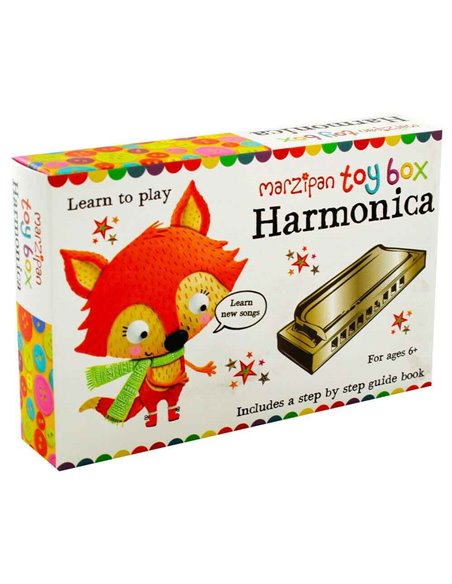 Harmonica in tin box "How to play the Harmonica" by Robert Frederick NEW 